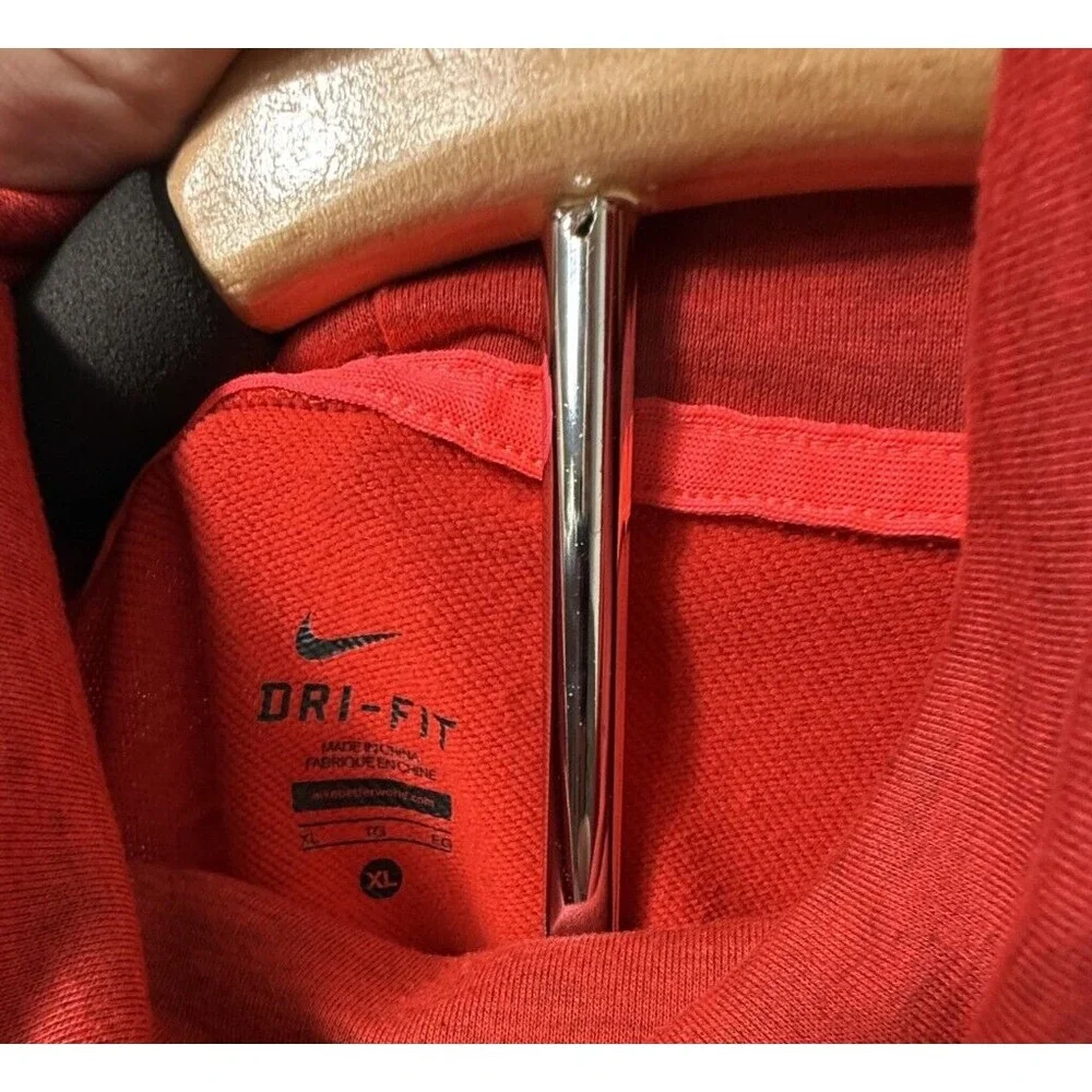 Nike‎ Dri-FIT Cowl Neck Pullover Sweatshirt Womens XL Red Raglan Long Sleeve